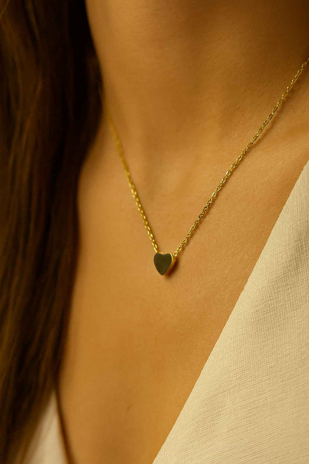 Stainless Steel Heart Necklace – Minimal Everyday Chain