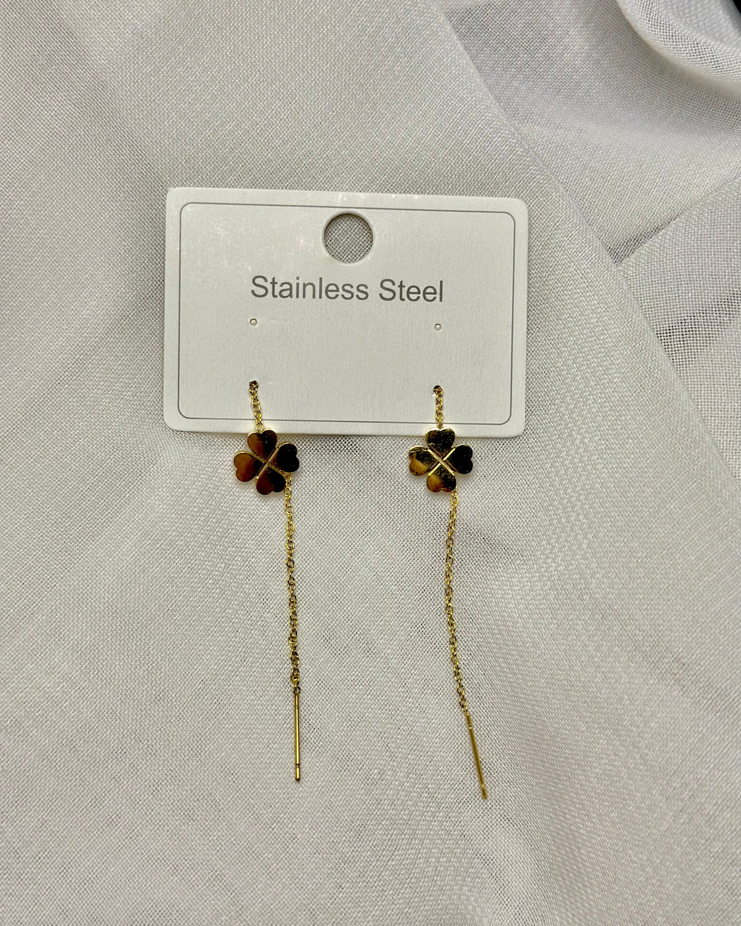 Golden Bloom Stud Earrings – Elegant Floral Stainless Steel Design