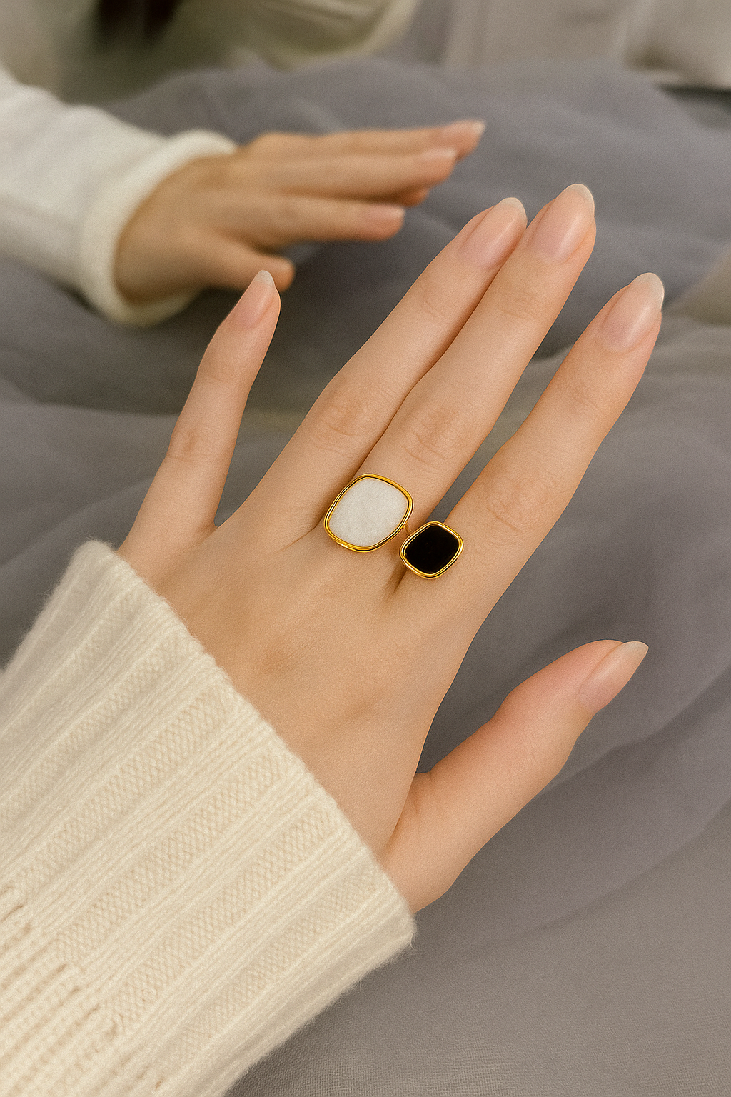 Trendy Dual-Tone Stainless Steel Party Wear Ring