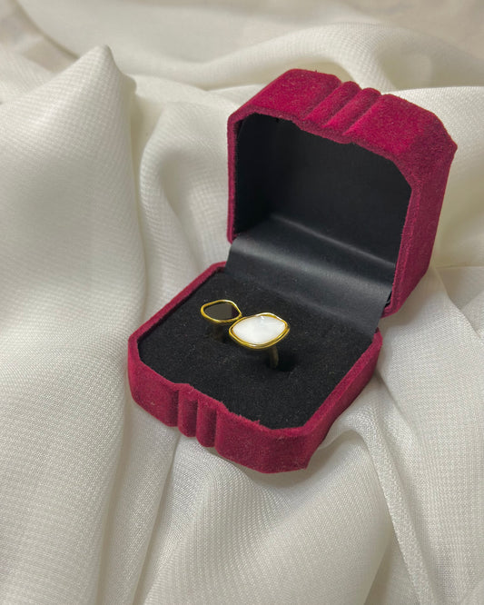 Trendy Dual-Tone Stainless Steel Party Wear Ring
