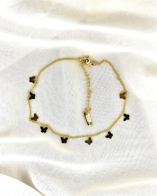 Stainless Steel Butterfly Charm Bracelet