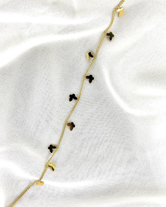 Stainless Steel Butterfly Charm Bracelet