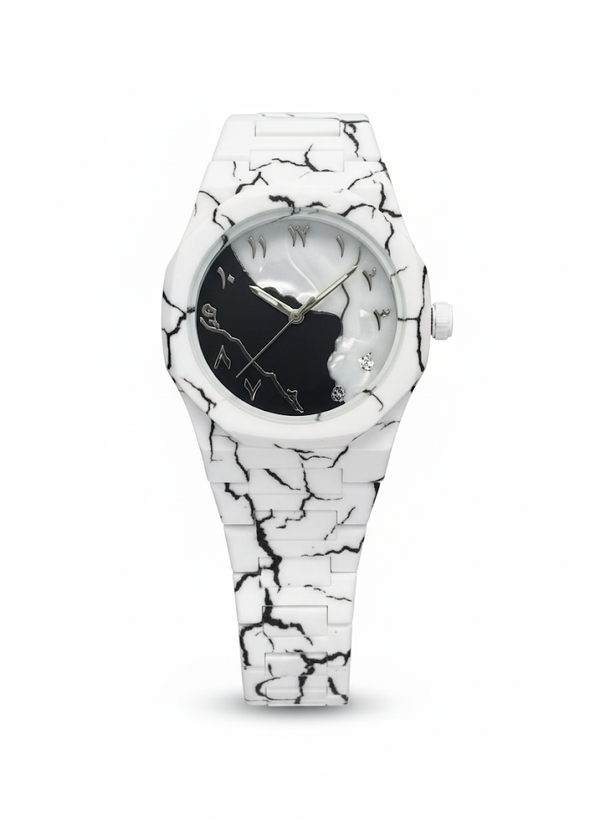 Polycarbonate Marble Arabic Double Dial